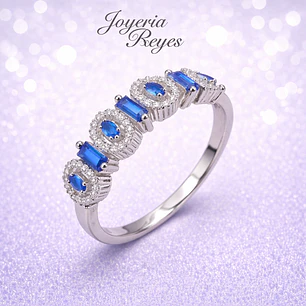 Anillo de plata rodinada fabricación Italiana - ley 925 - modelo TR671-Z