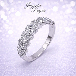 Anillo de plata rodinada fabricación Italiana - ley 925 - modelo TR081