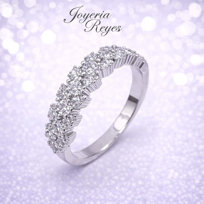 Anillo de plata rodinada fabricación Italiana - ley 925 - modelo TR081 1