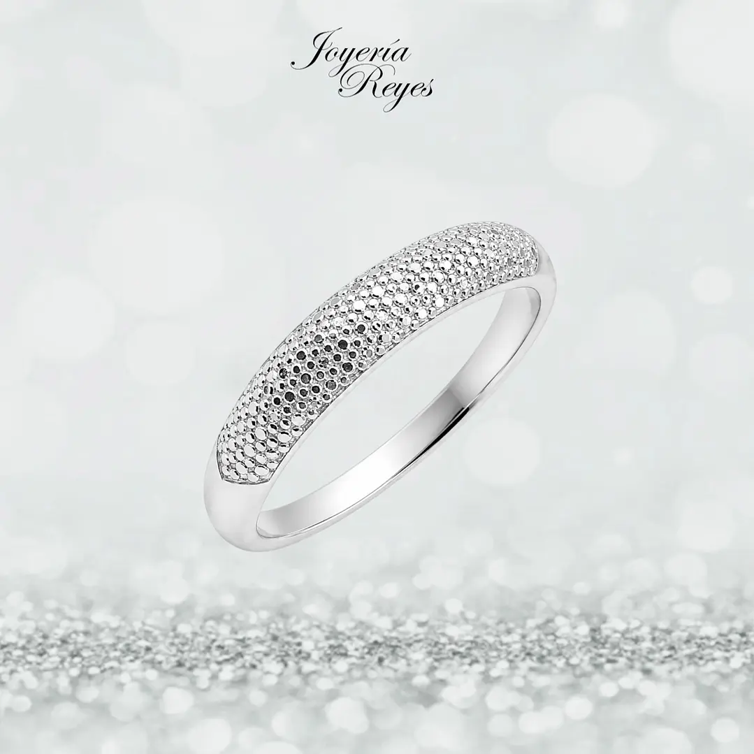 Anillo de Oro Blanco 18 kilates - Mini Bombe 5 brillantes - KR05-112958 1