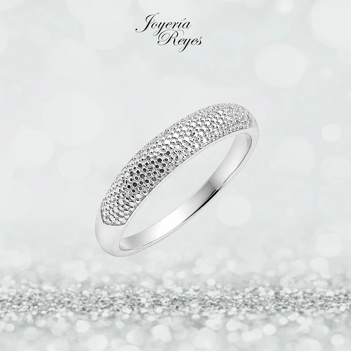 Anillo de Oro Blanco 18 kilates - Mini Bombe 5 brillantes - KR05-112958 1