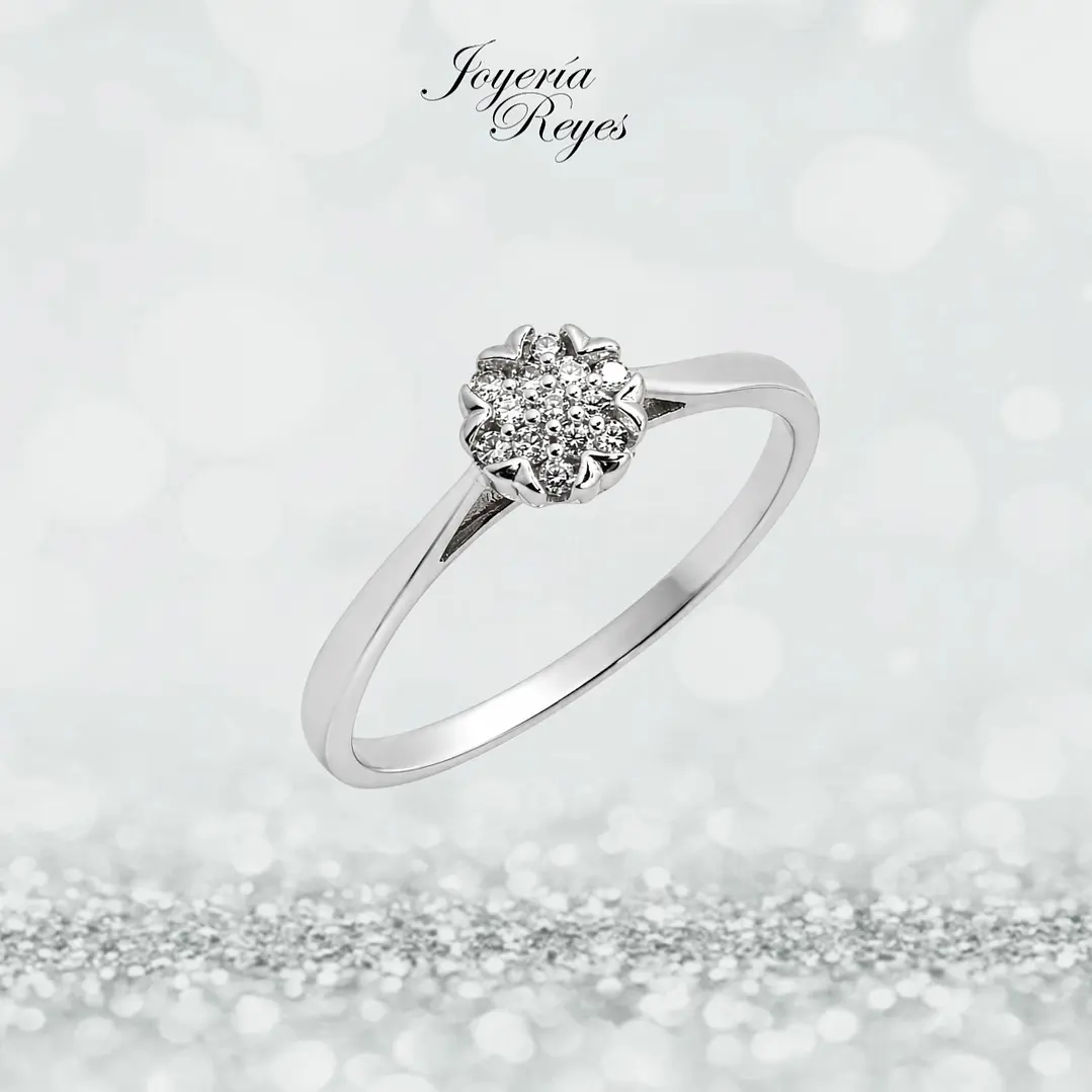 Anillo de Oro Blanco 18 kilates - brillantes - KR05-65003 1