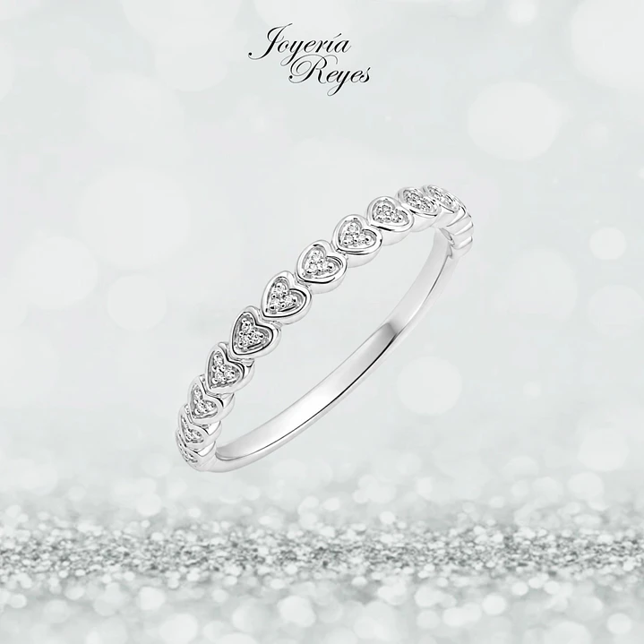 Anillo de Oro Blanco 18 kilates - brillantes - KR05-79610 1