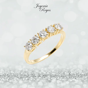 Anillo de Oro Amarillo 18 kilates - Circones - A2640
