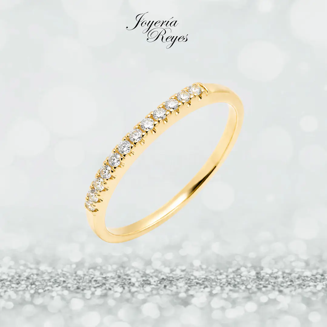 Anillo de Oro Amarillo 18 kilates - Circones - A2903 1