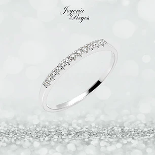 Anillo de Oro Blanco 18 kilates - Circones - A2903W