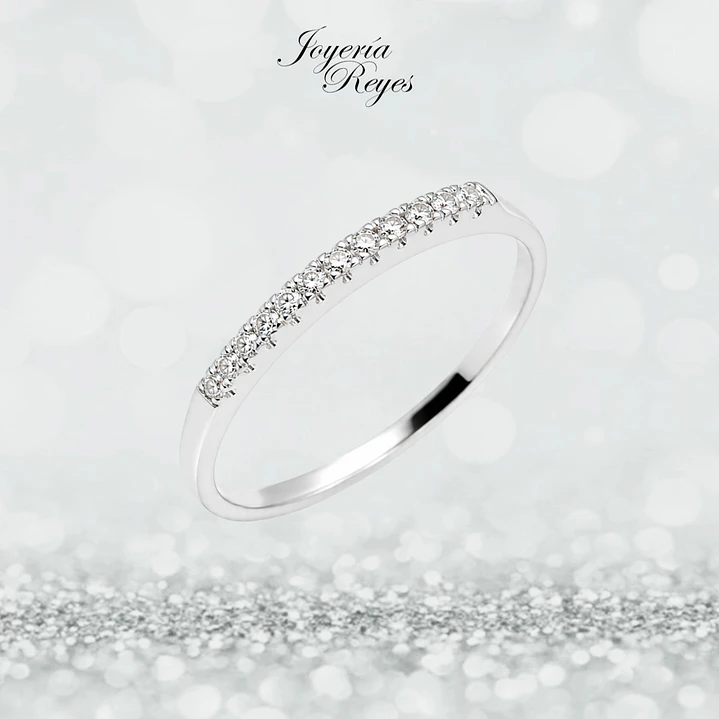 Anillo de Oro Blanco 18 kilates - Circones - A2903W 1