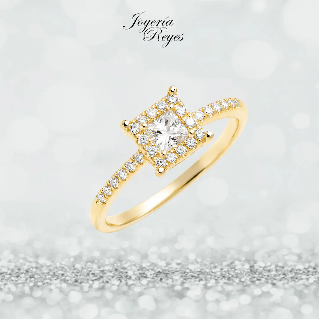 Anillo de Oro Amarillo 18 kilates - Circones - A3317 1