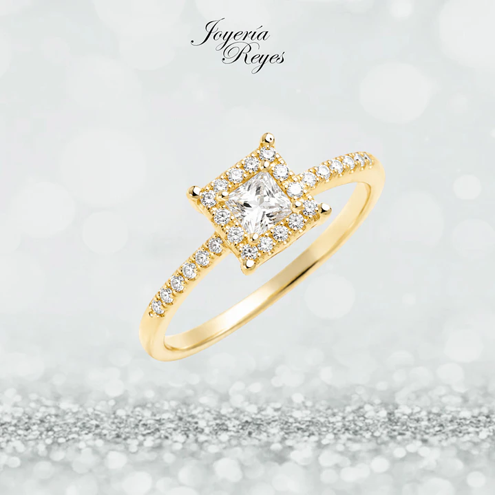 Anillo de Oro Amarillo 18 kilates - Circones - A3317 1