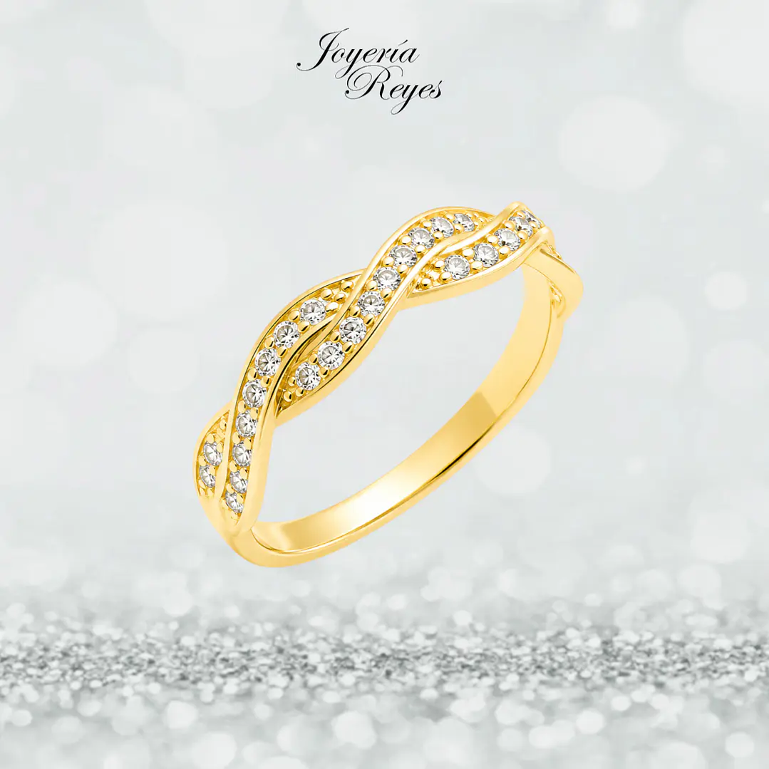 Anillo de Oro Amarillo 18 kilates - Circones - A3521 1