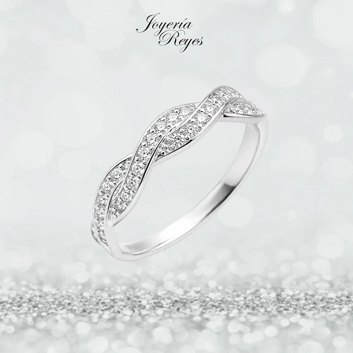 Anillo de Oro Blanco 18 kilates - Circones - A3521W 1