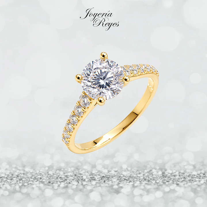 Anillo de Oro Amarillo 18 kilates - Circon - A3836 1