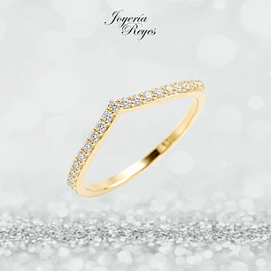 Anillo de Oro Amarillo 18 kilates - Circones - Engaste Surface Prong - A3859