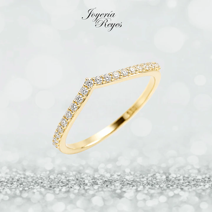 Anillo de Oro Amarillo 18 kilates - Circones - Engaste Surface Prong - A3859 1