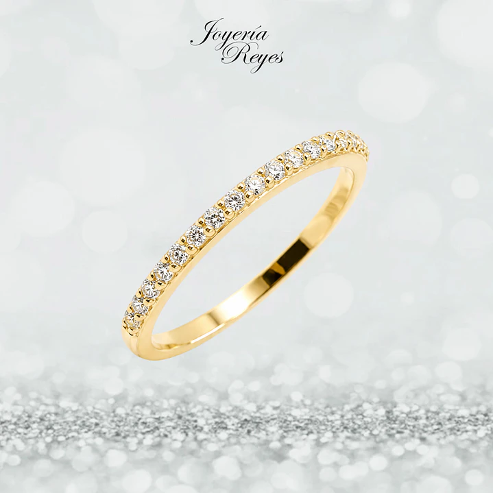 Anillo de Oro Amarillo 18 kilates - Circones - Engaste Prong - A3861 1