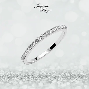 Anillo de Oro Blanco 18 kilates - Circones - Engaste Prong - A3861W