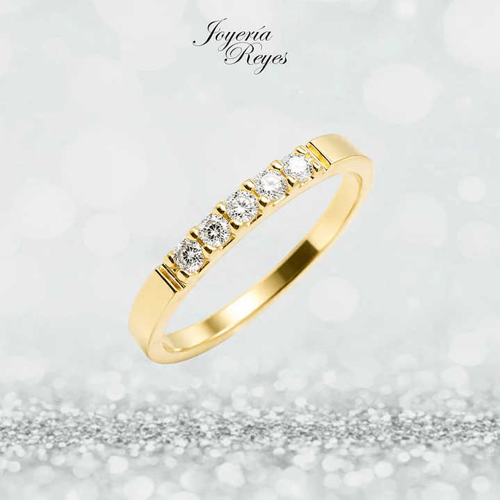 Anillo de Oro Amarillo 18 kilates - Circon - A3910-1.75 1