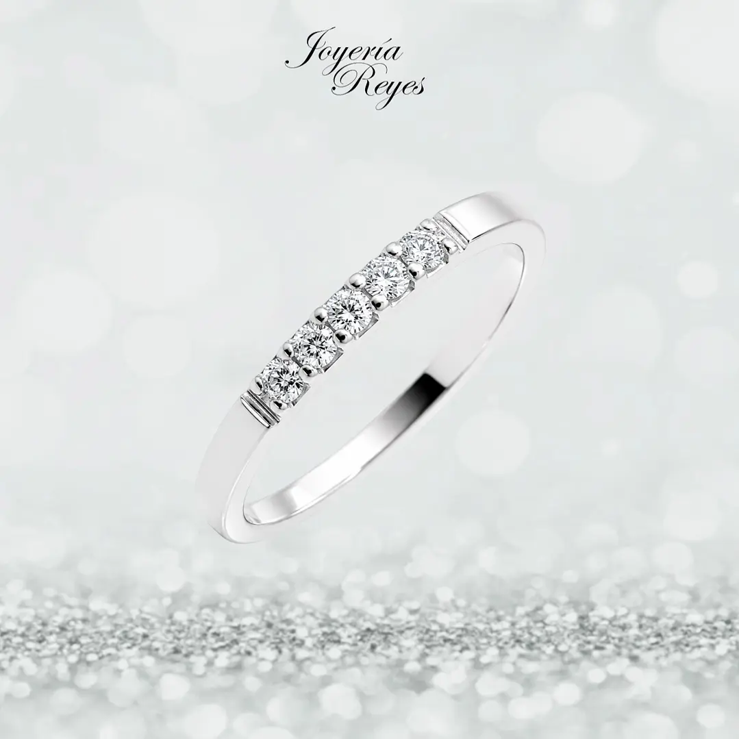 Anillo de Oro Blanco 18 kilates - Circon - A3910-1.75W 1