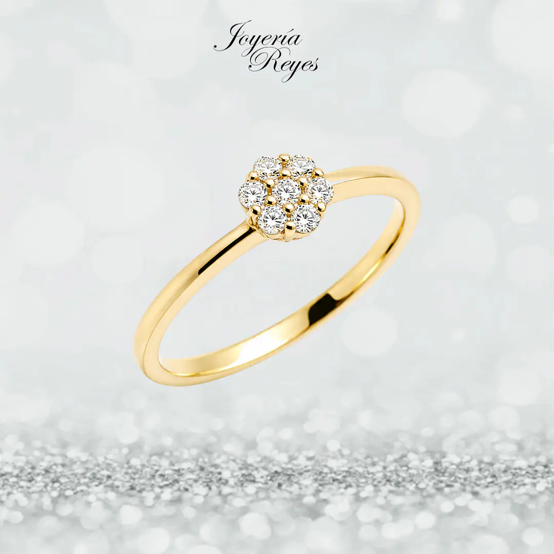 Anillo de Oro Amarillo 18 kilates - Circones - CR5442-FCZ 1