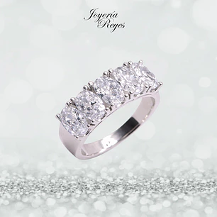 Anillo de plata rodinada fabricación Italiana - ley 925 - modelo 22860XRSWSH2