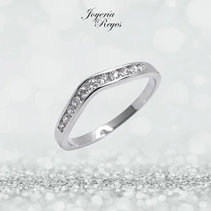 Anillo de plata rodinada fabricación Italiana - ley 925 - modelo 12194FRSWSH1