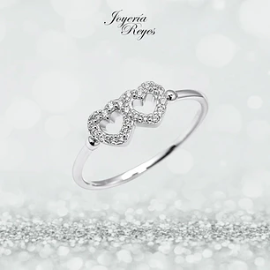 Anillo de plata rodinada fabricación Italiana - ley 925 - modelo 12201FRSWSH1