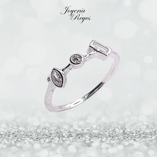 Anillo de plata rodinada fabricación Italiana - ley 925 - modelo 14591FRSWSH2