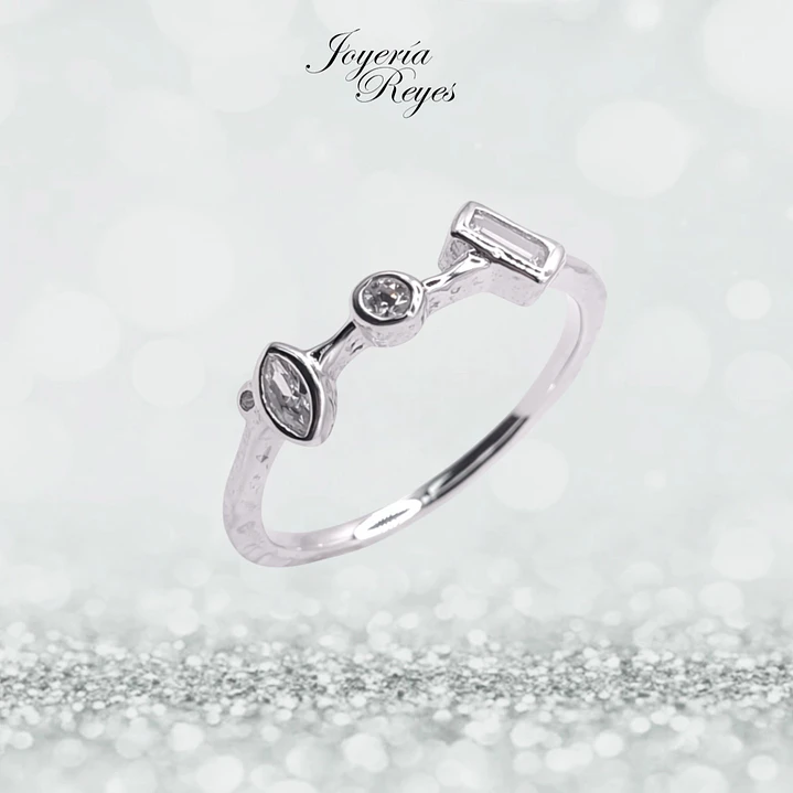Anillo de plata rodinada fabricación Italiana - ley 925 - modelo 14591FRSWSH2 1
