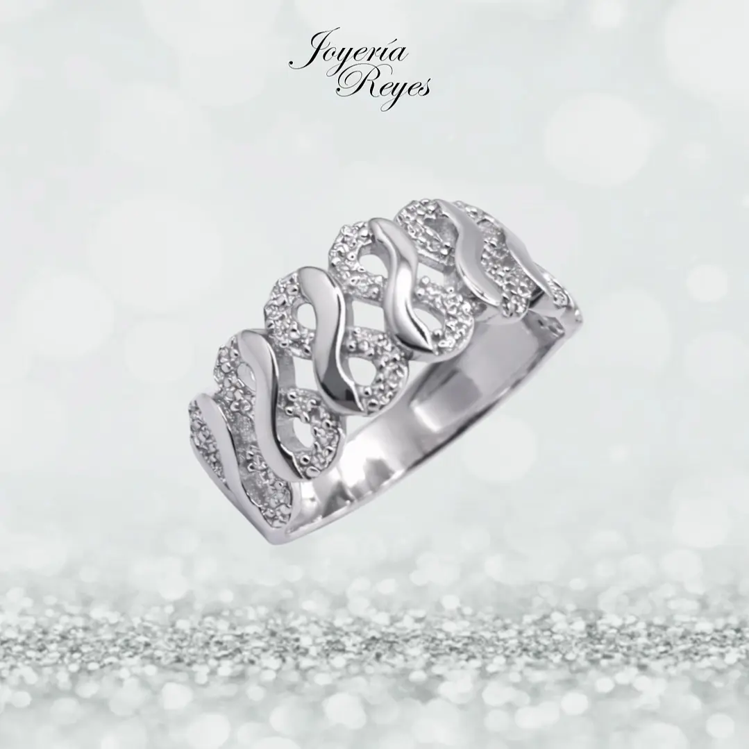 Anillo de plata rodinada fabricación Italiana - ley 925 - modelo 14614FRSWSH1 1