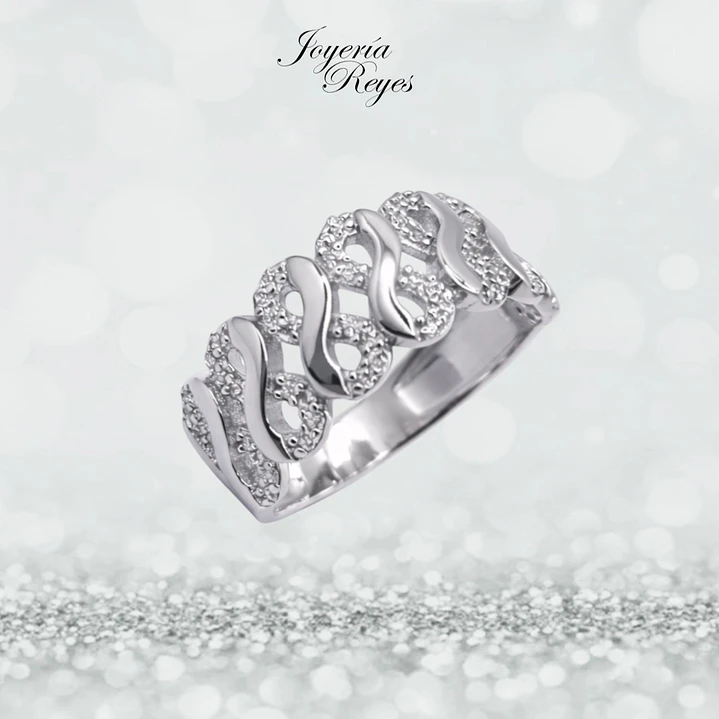 Anillo de plata rodinada fabricación Italiana - ley 925 - modelo 14614FRSWSH1 1