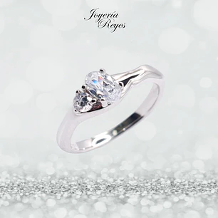 Anillo de plata rodinada fabricación Italiana - ley 925 - modelo 23208FRSWSH1