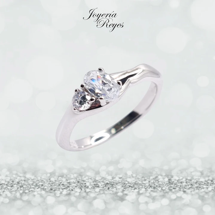 Anillo de plata rodinada fabricación Italiana - ley 925 - modelo 23208FRSWSH1 1