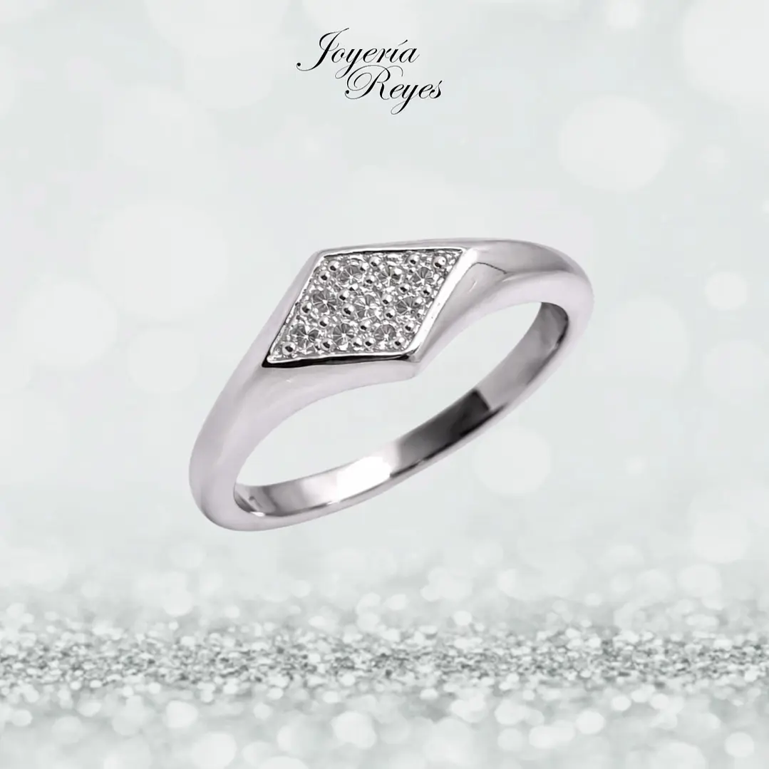 Anillo de plata rodinada fabricación Italiana - ley 925 - modelo 26685FRSWSH1 1