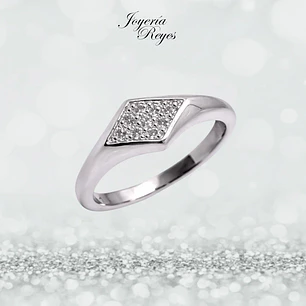 Anillo de plata rodinada fabricación Italiana - ley 925 - modelo 26685FRSWSH1