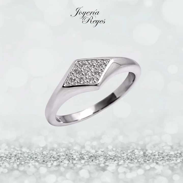 Anillo de plata rodinada fabricación Italiana - ley 925 - modelo 26685FRSWSH1 1