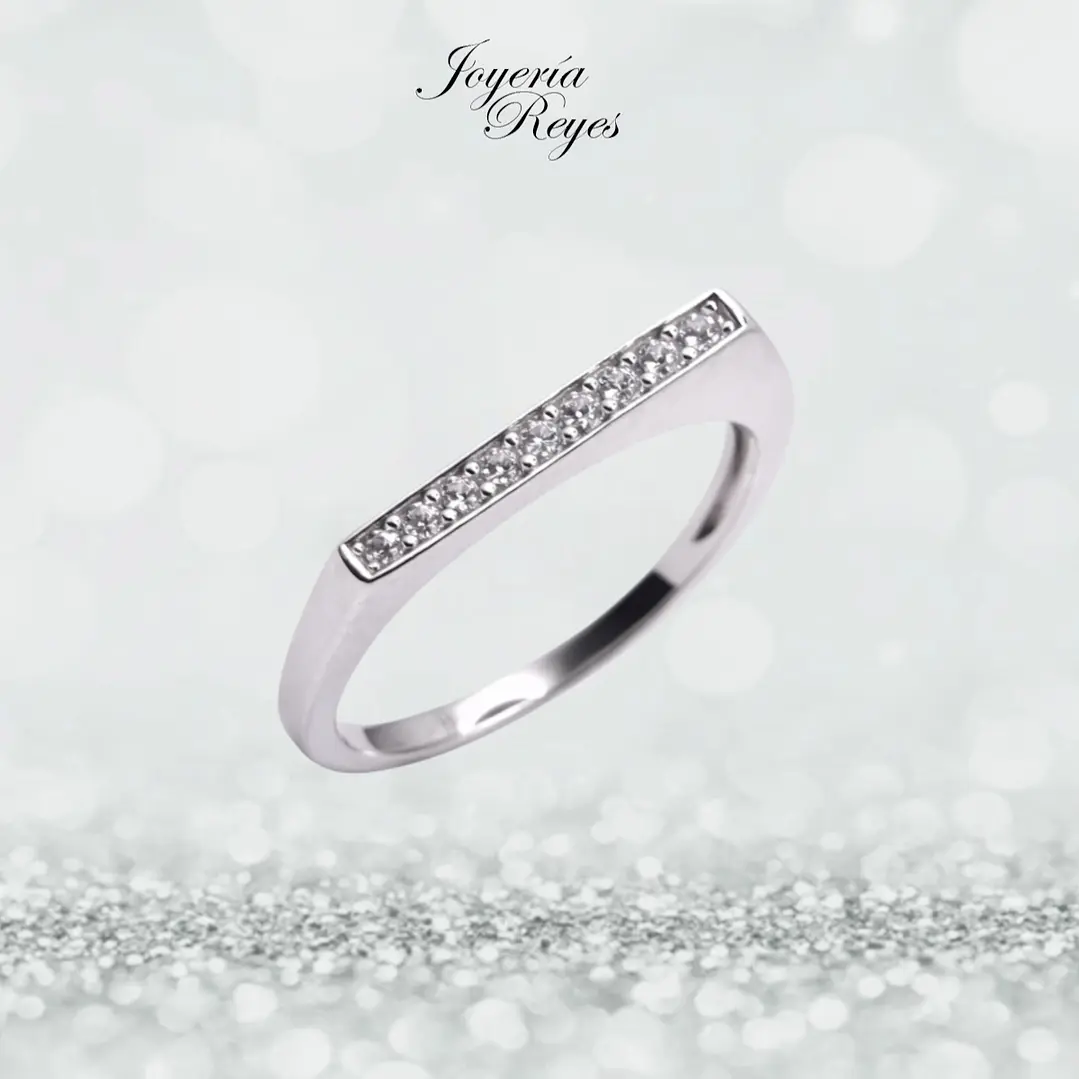 Anillo de plata rodinada fabricación Italiana - ley 925 - modelo 26689FRSWSH1 1