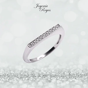 Anillo de plata rodinada fabricación Italiana - ley 925 - modelo 26689FRSWSH1