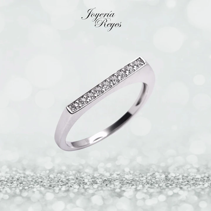 Anillo de plata rodinada fabricación Italiana - ley 925 - modelo 26689FRSWSH1 1