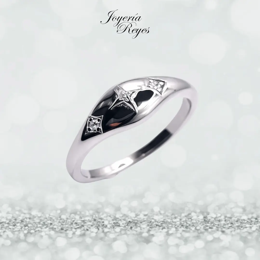 Anillo de plata rodinada fabricación Italiana - ley 925 - modelo 26823XRSWSH1 1
