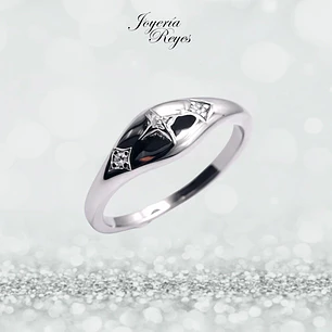 Anillo de plata rodinada fabricación Italiana - ley 925 - modelo 26823XRSWSH1