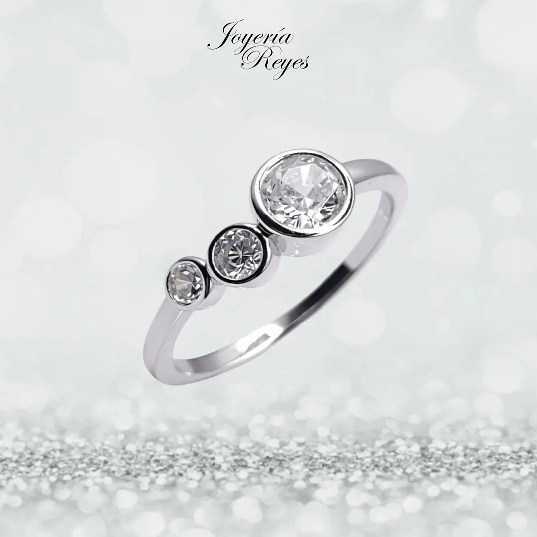 Anillo de plata rodinada fabricación Italiana - ley 925 - modelo 26925RSWSH2 1