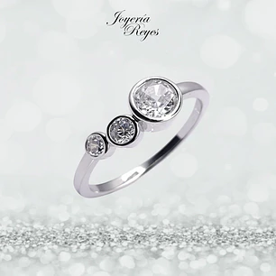 Anillo de plata rodinada fabricación Italiana - ley 925 - modelo 26925RSWSH2