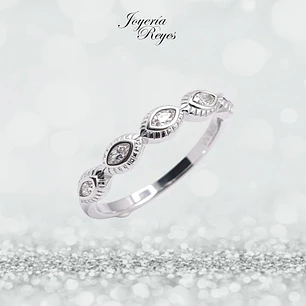 Anillo de plata rodinada fabricación Italiana - ley 925 - modelo 27256RSWSH1
