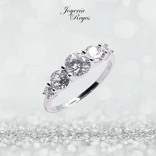 Anillo de plata rodinada fabricación Italiana - ley 925 - modelo 29929FRSWSH2