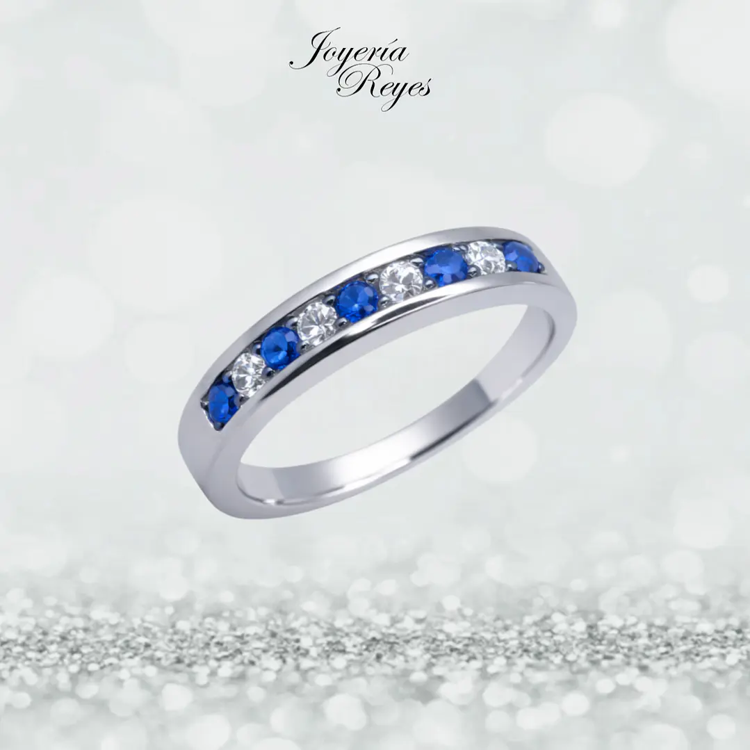 Anillo de plata rodinada fabricación Italiana - ley 925 - modelo R-0548Z 1