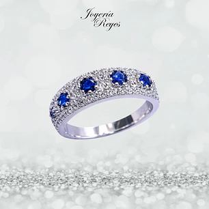 Anillo de plata rodinada fabricación Italiana - ley 925 - modelo TR943-Z