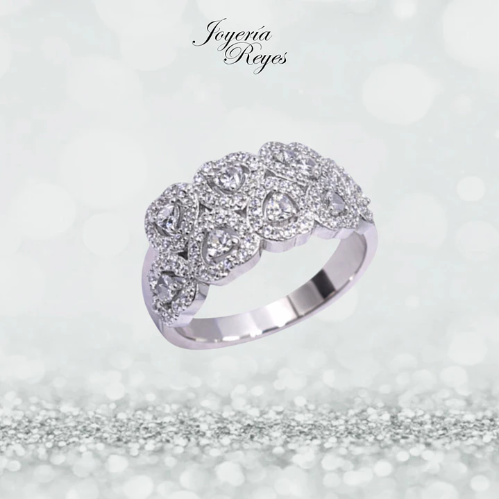 Anillo de plata rodinada fabricación Italiana - ley 925 - modelo TR672 1