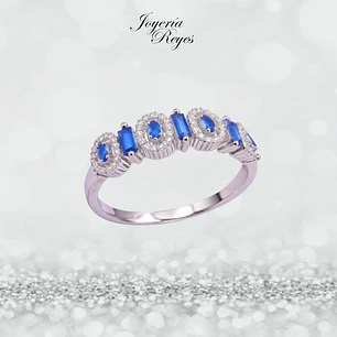 Anillo de plata rodinada fabricación Italiana - ley 925 - modelo TR671-Z