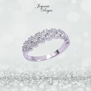 Anillo de plata rodinada fabricación Italiana - ley 925 - modelo TR081