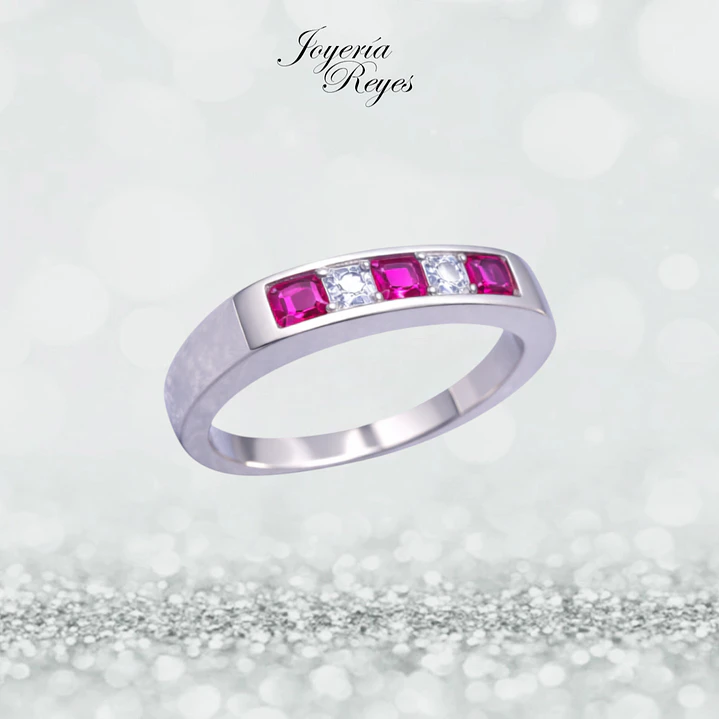 Anillo de plata rodinada fabricación Italiana - ley 925 - modelo R1007R 1